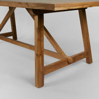 Varro Oak Wood Dining Table - Natural - Notbrand