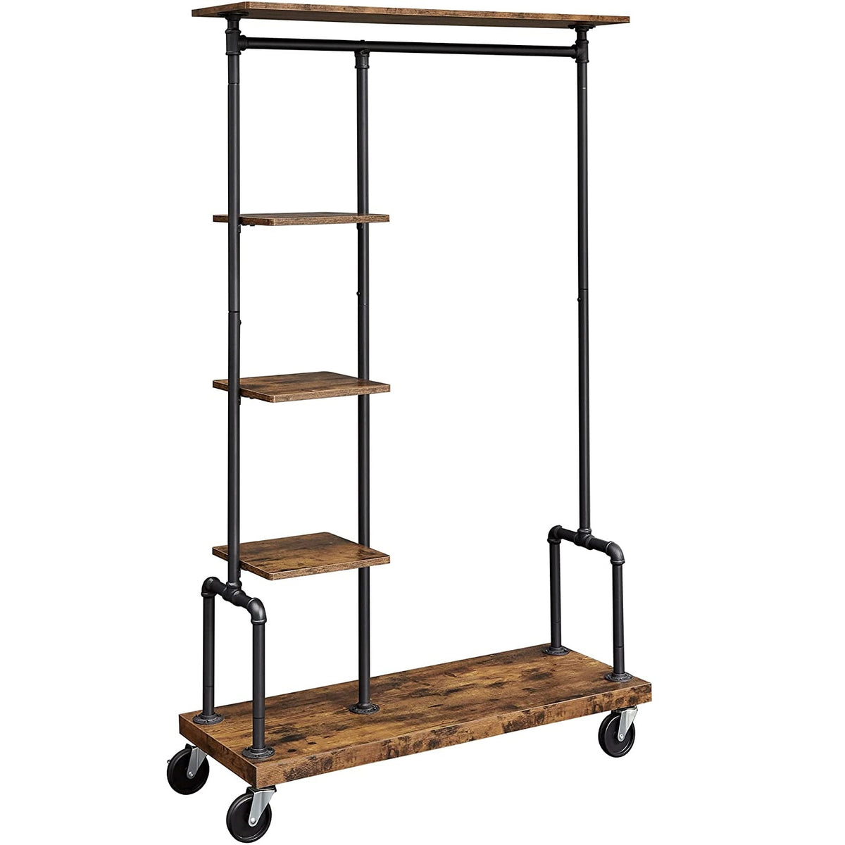 Lecoi 5-Tier Clothing Rack - Rustic Brown - Notbrand