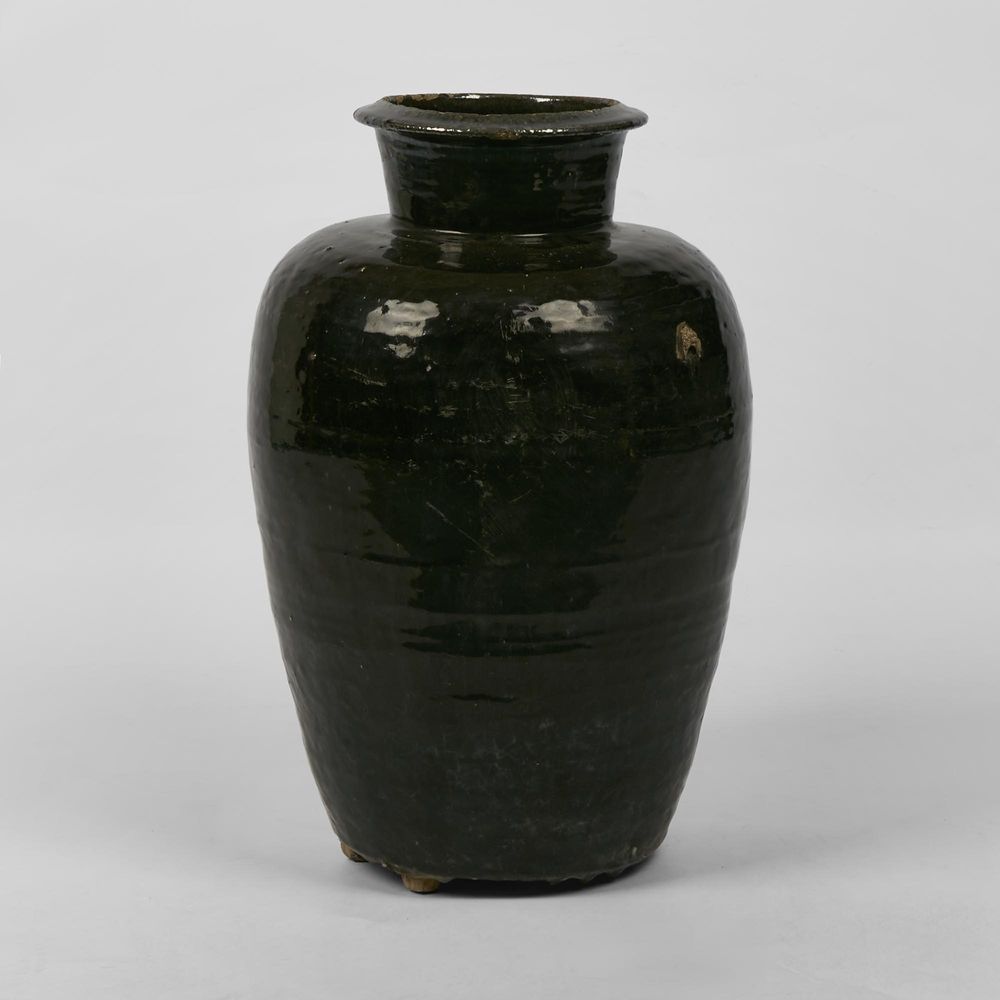 Shanxi 120 Year Antique Wine Terracotta Jar - Black - Notbrand