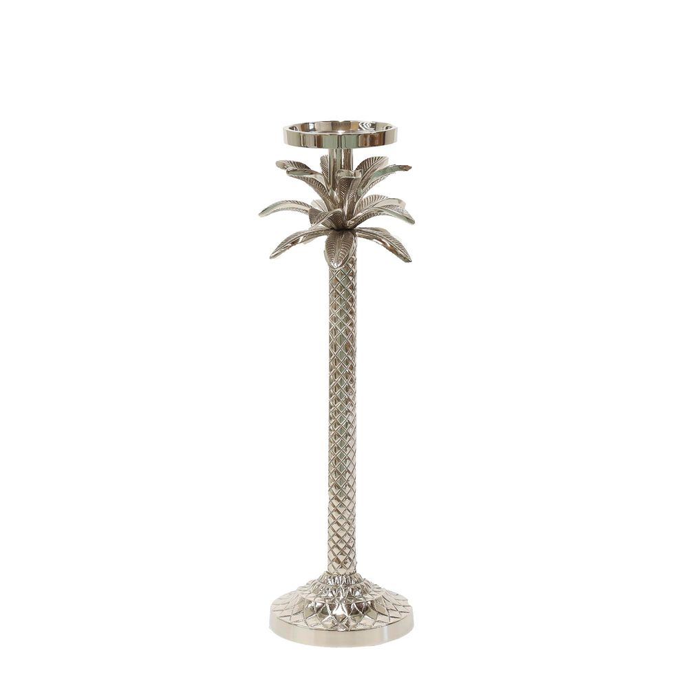 Raffles Palm Candle Stick in Silver - Medium - Notbrand