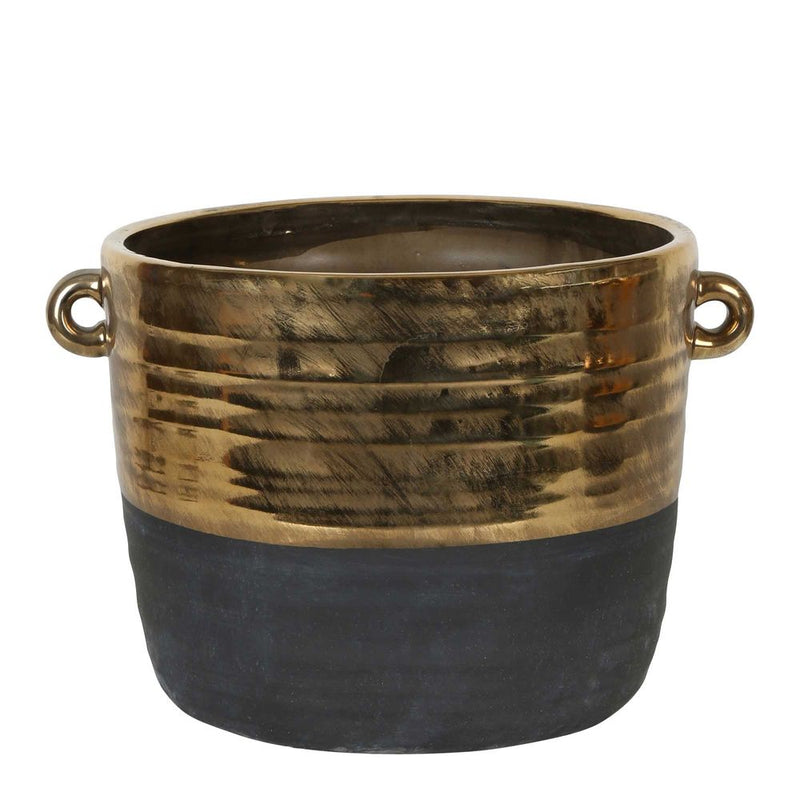 Ganda Stoneware Pot in Gold - Large - Notbrand