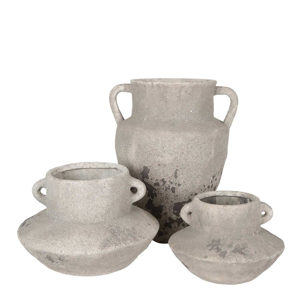Shopa Terracotta Jar in Grey - Large - Notbrand