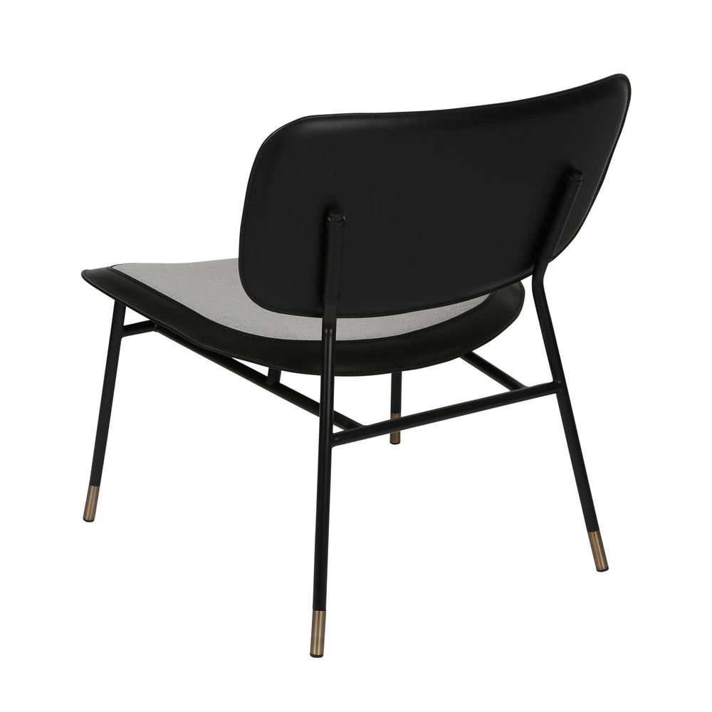 Seda Leather Occassional Chair - Black
