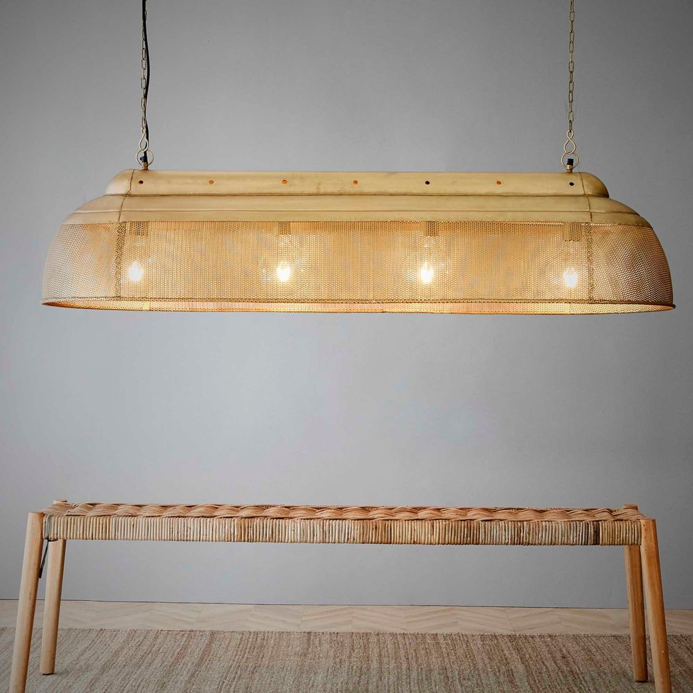 Riva Ceiling Pendant in Antique Brass - Extra Long - Notbrand