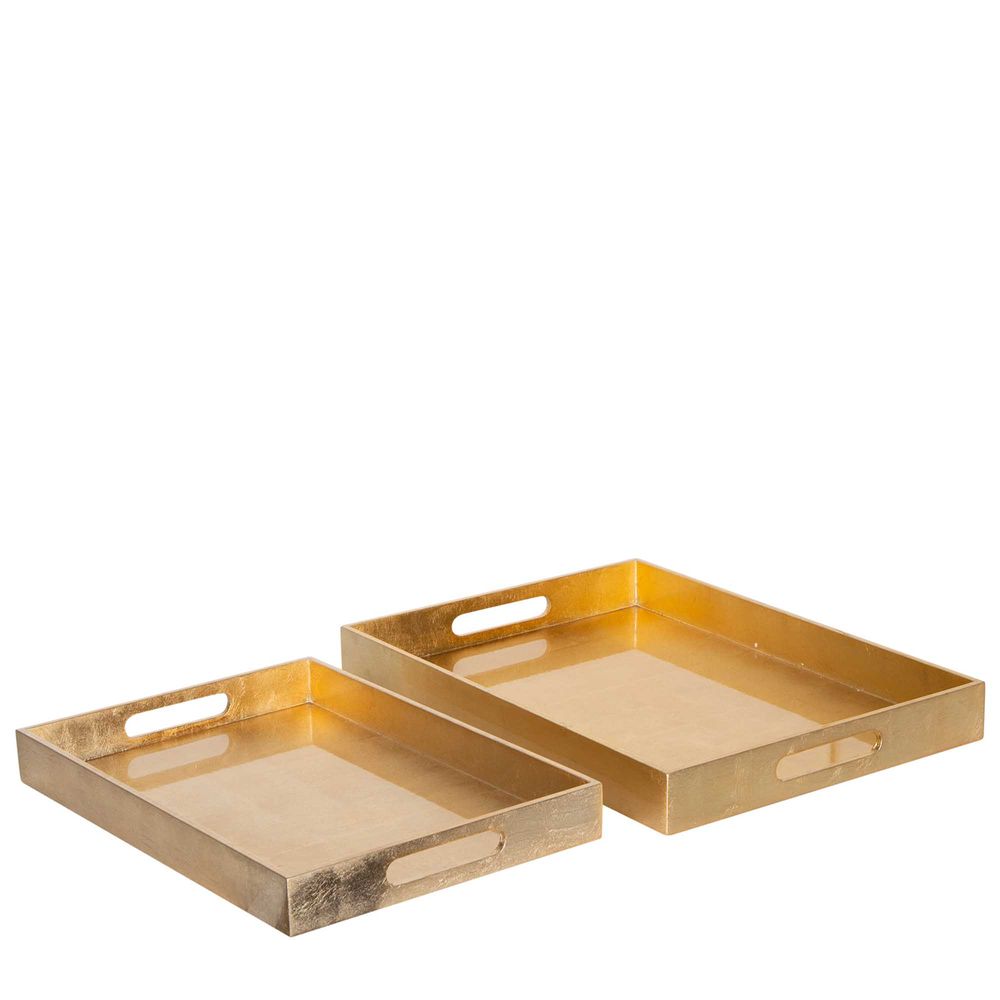 Amaru Gilt Trays in Gold -  Set of 2 - Notbrand