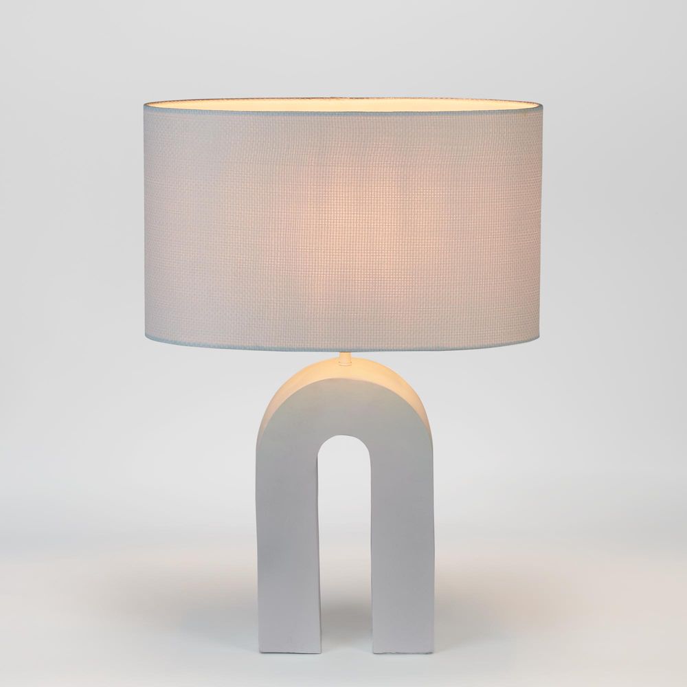 Yuka Resin Table Lamp in White - Large - Notbrand