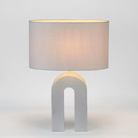 Yuka Resin Table Lamp in White - Large - Notbrand