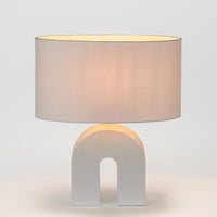 Yuka Resin Table Lamp in White - Small - Notbrand