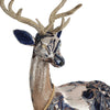 Chinois Brocade Lying Deer Statue - Blue - Notbrand