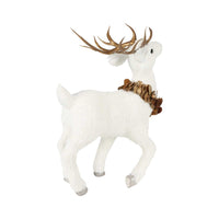 Arc Prancing Deer Statue - White - Notbrand