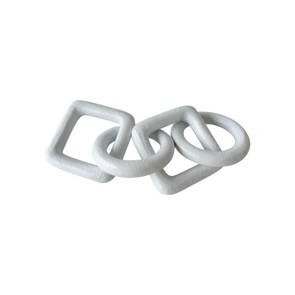 Set of 2 Shrid Four Link Iron Chain - White Matte - Notbrand