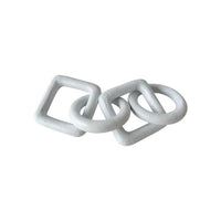 Set of 2 Shrid Four Link Iron Chain - White Matte - Notbrand