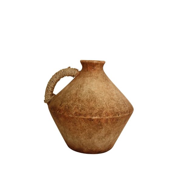 Set of 2 Jiya Terracotta Short Vase - Matte Mottled Glaze - Notbrand