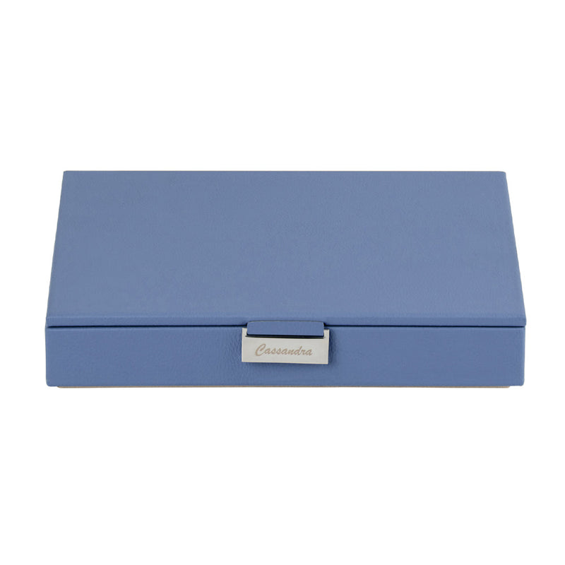 Cassandra's 3 Tray Jewellery Box in Blue - Medium - Notbrand