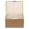 Cassandra's 3 Tray Jewellery Box in Taupe - Medium - Notbrand