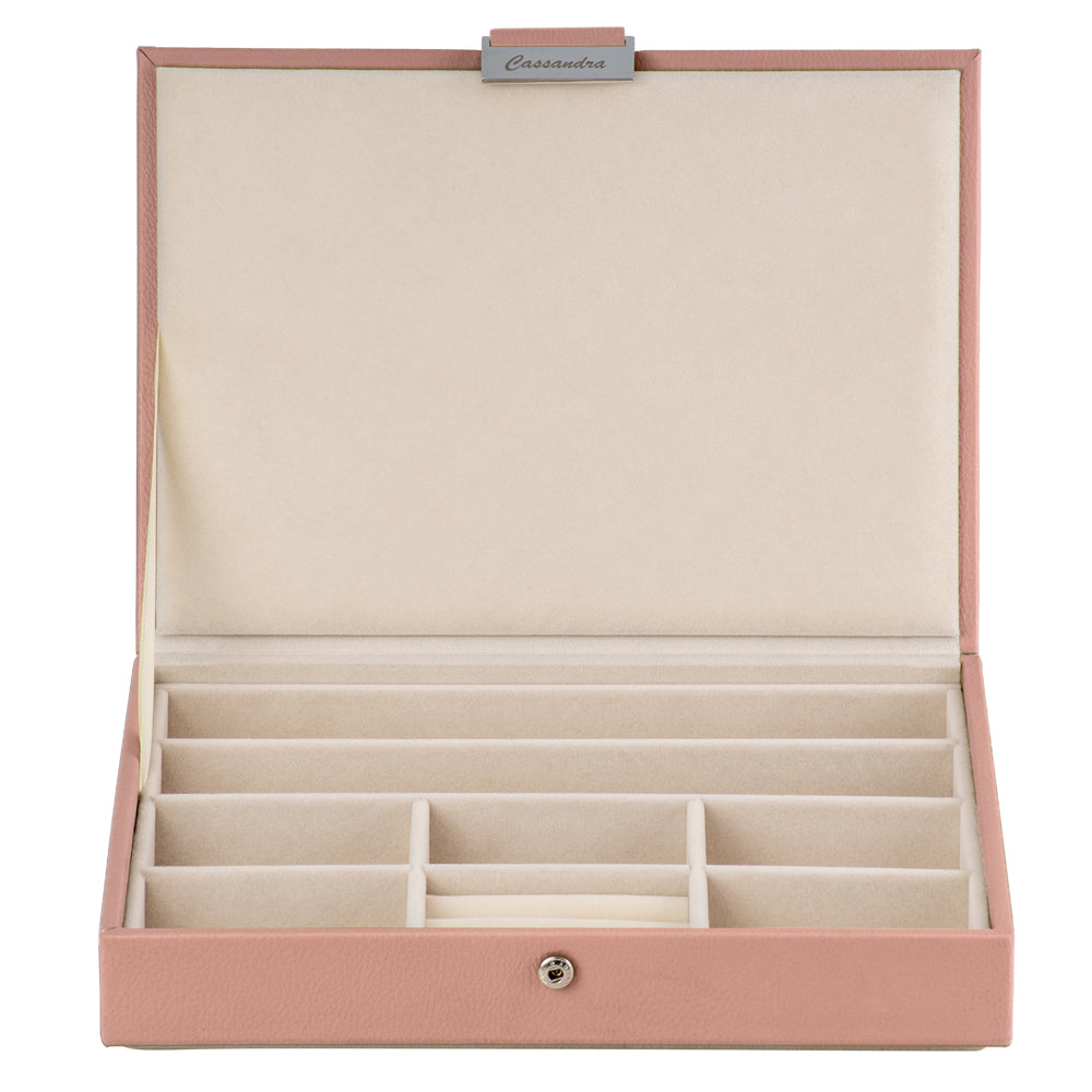 Cassandra's 4 Tray Jewellery Box in Pink - Medium - Notbrand