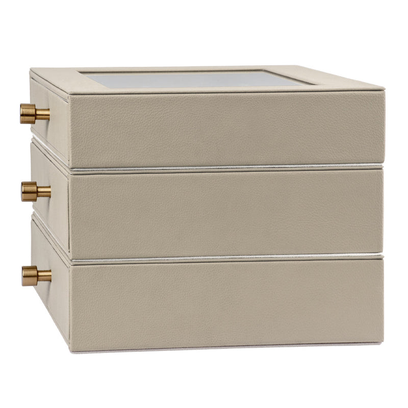 Cassandra's 3 Layer Jewellery Box in Grey - Large - Notbrand