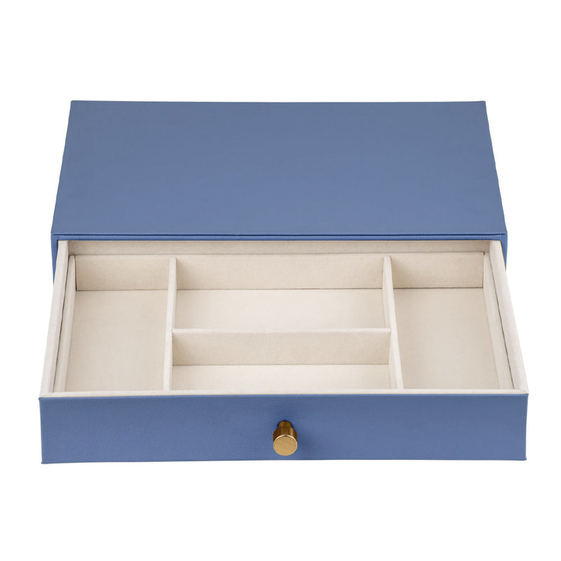 Cassandra's 3 Layer Jewellery Box in Blue - Large - Notbrand