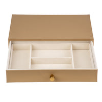 Cassandra's 3 Layer Jewellery Box in Taupe - Large - Notbrand