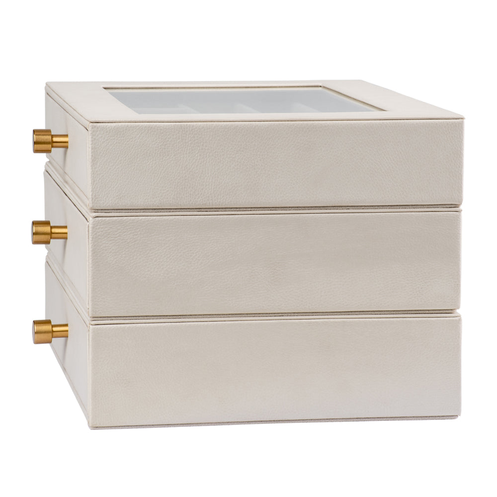 Cassandra's 3 Layer Jewellery Box in White - Large - Notbrand