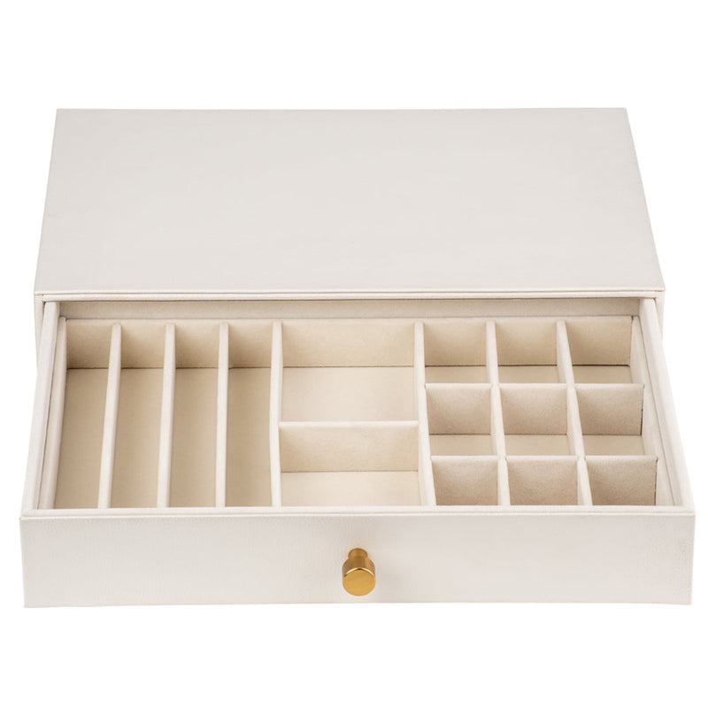 Cassandra's 3 Layer Jewellery Box in White - Large - Notbrand