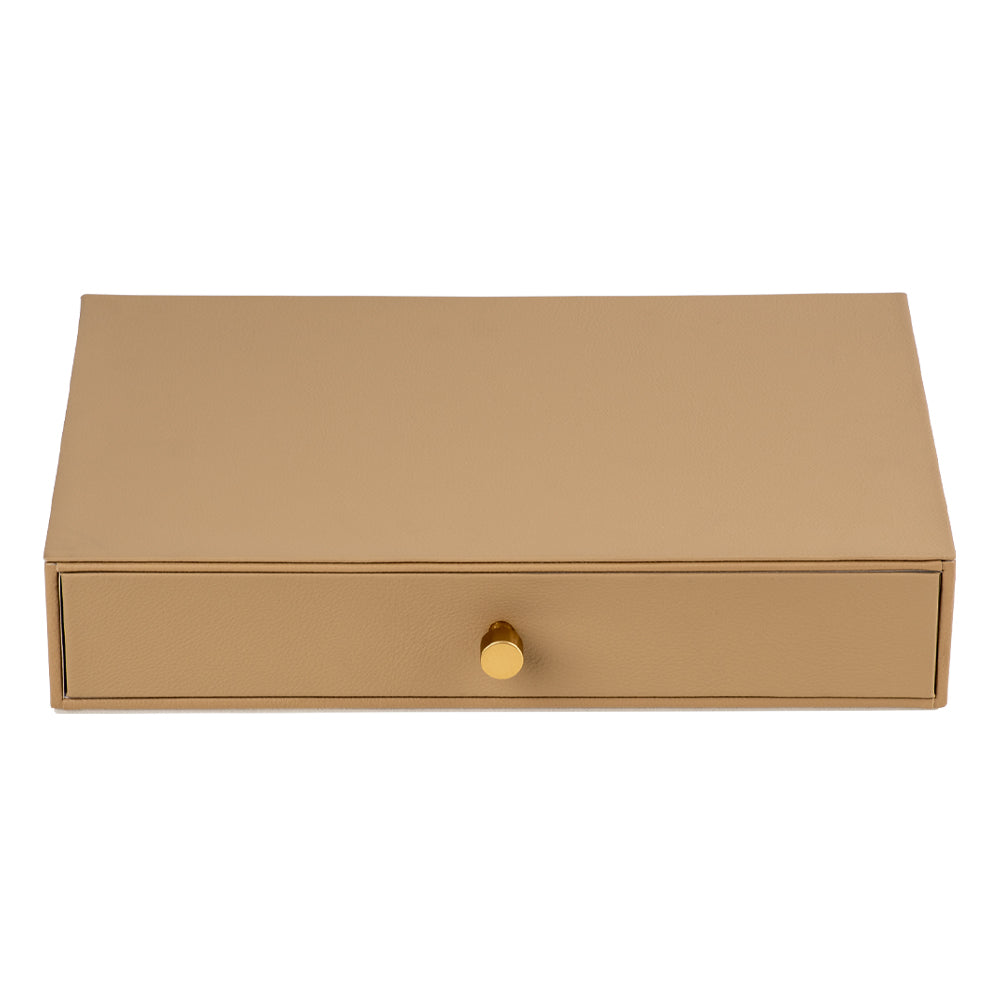 Cassandra's Large Jewellery Box Drawer in Taupe - The Luna Collection - Notbrand
