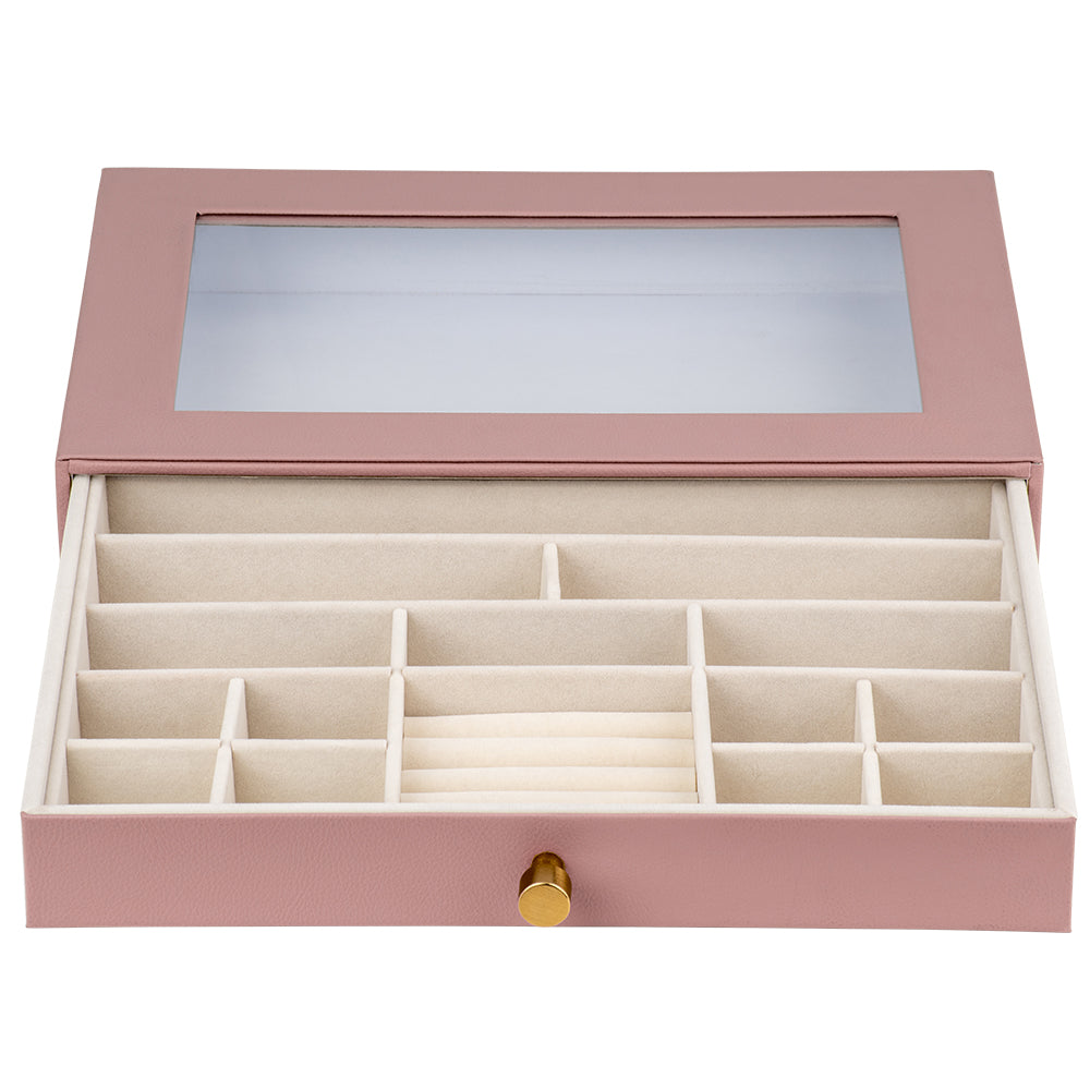 Cassandra's Large Jewellery Box Drawer in Pink - The Maya Collection - Notbrand