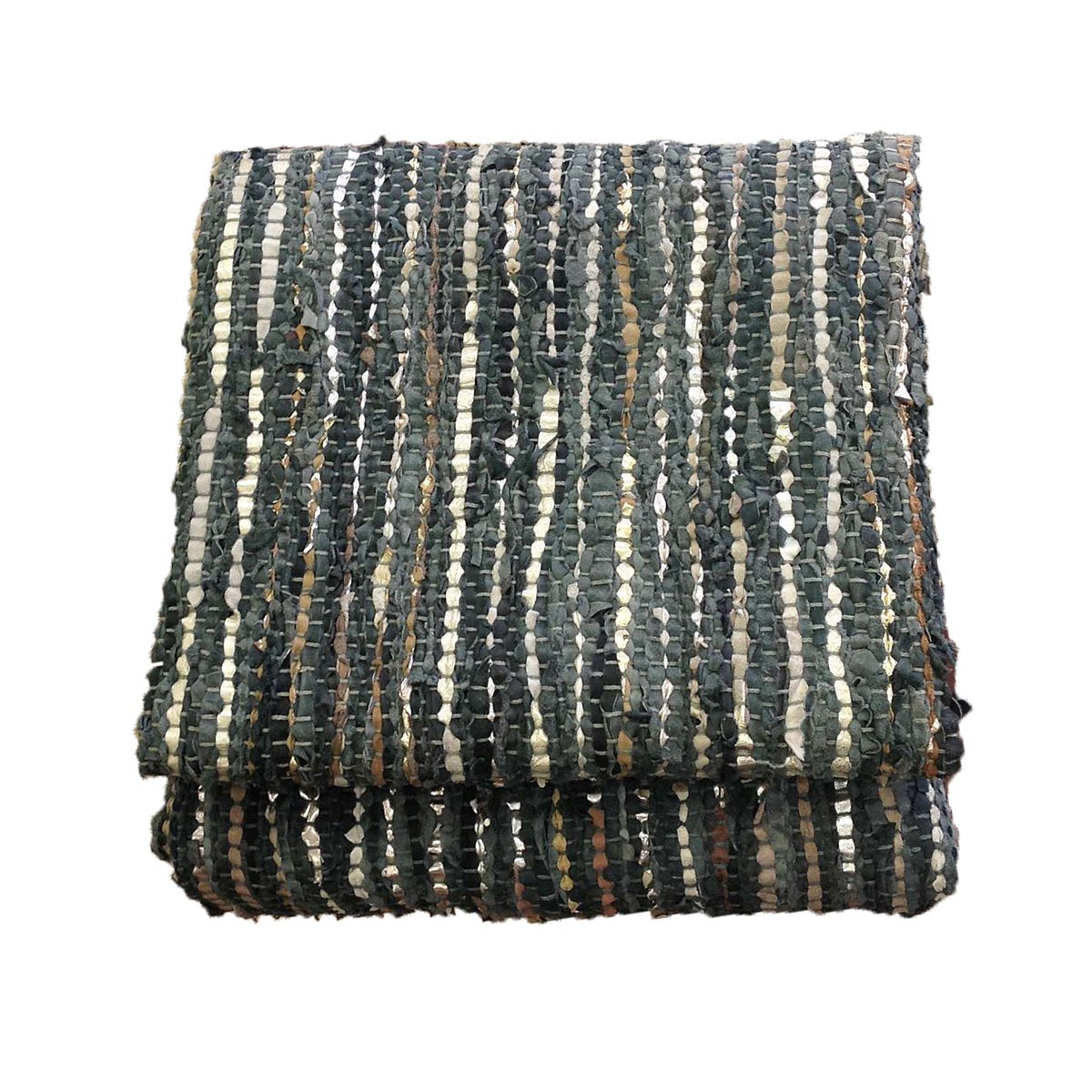 Hand Woven Rug in Charcoal & Beige - 300cm - Notbrand
