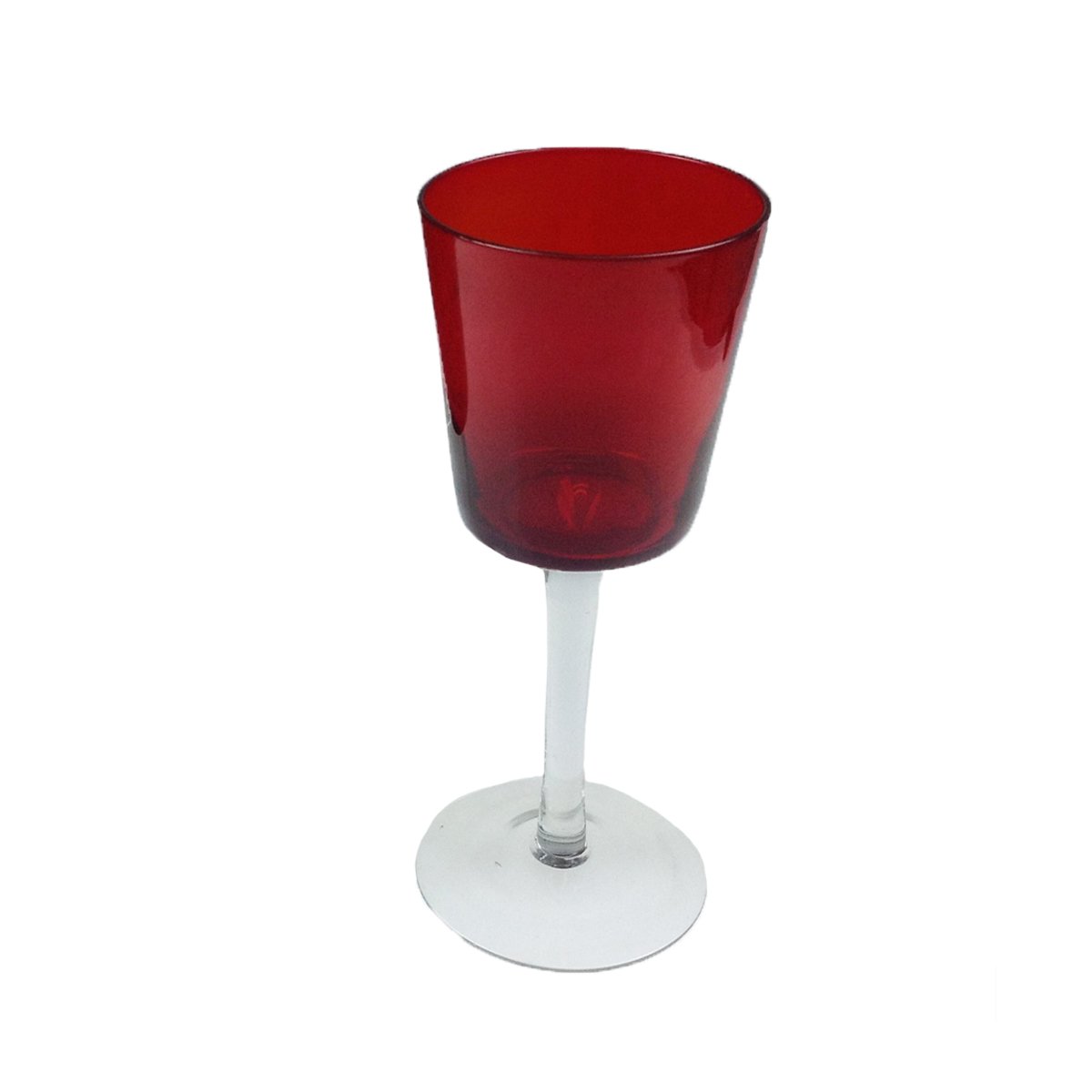 Abel Glass Candle Holder in Ruby - 25cm - Notbrand