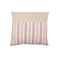 Handloom Cotton Woven Prefilled Cushion - Beige - Notbrand
