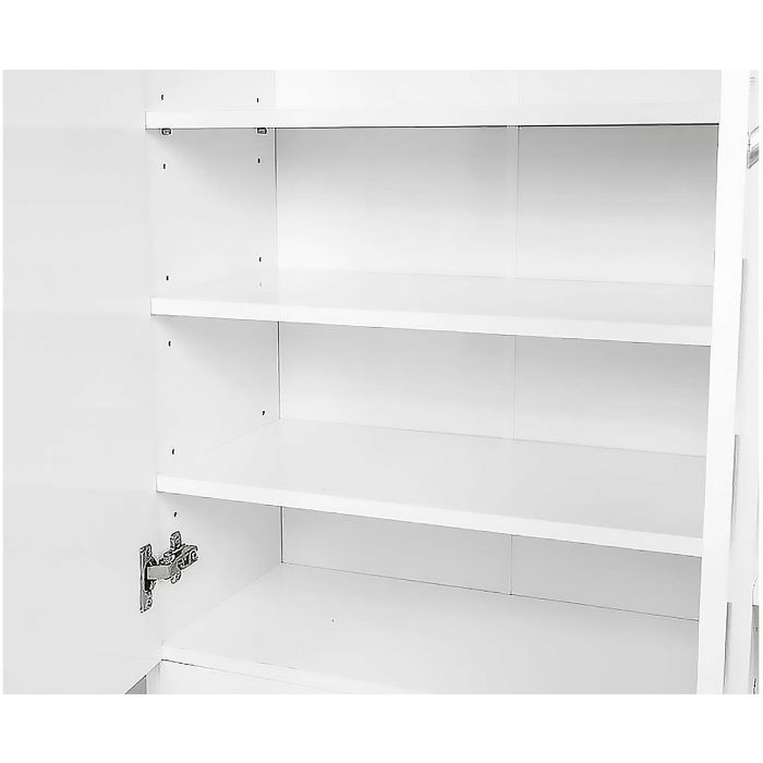 Sarantino 21 Pairs Shoe Cabinet - White - Notbrand