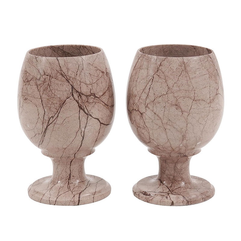 Pinot Marble Wine Glasses - Set of 2 - Notbrand