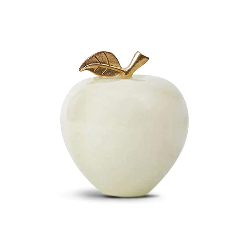 Classic Marble Apple Paperweight - White Onyx - Notbrand
