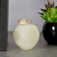 Classic Marble Apple Paperweight - White Onyx - Notbrand