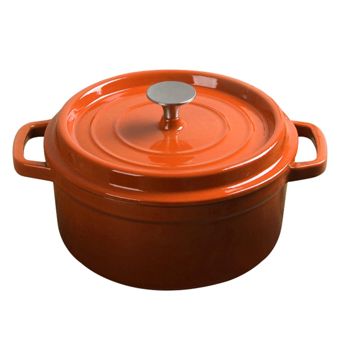 Orange Cast Iron Porcelain Casserole - 3.6L - Notbrand