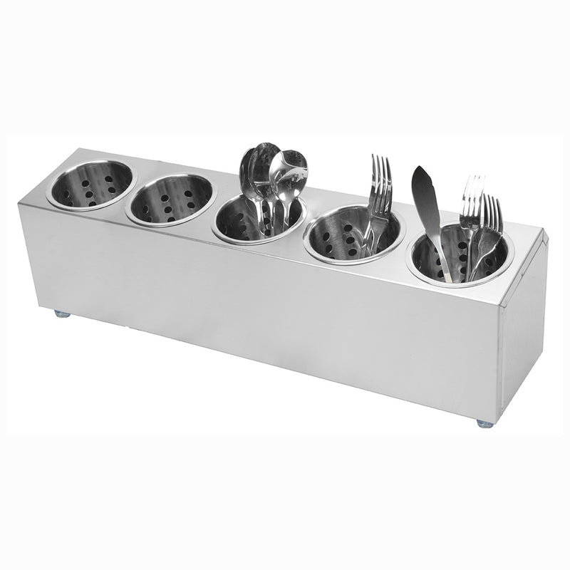 Stainless Steel Cutlery Holder With 5 Holes - Notbrand