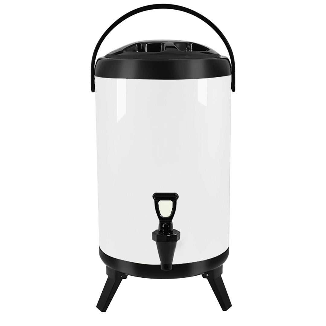 Stainless Steel Milk Tea Barrel With Faucet - White - Notbrand