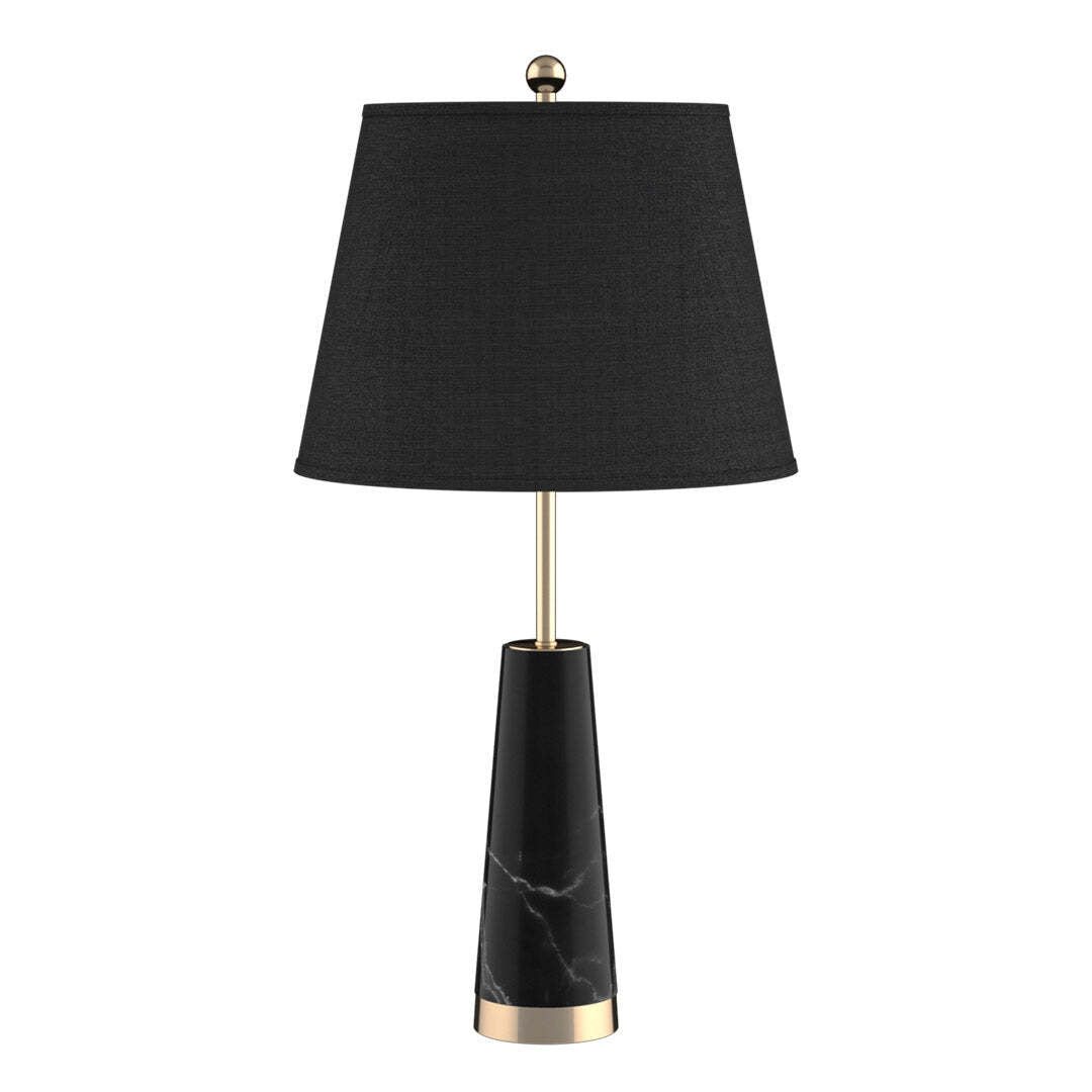Marble Table Lamp in Black - 68 cm - Notbrand