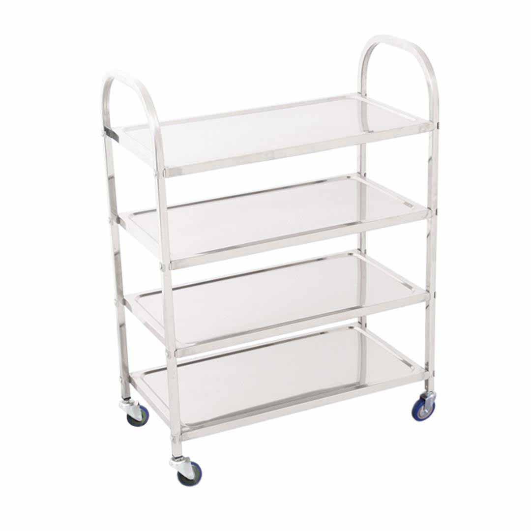 Stainless Steel Square Utility Cart Large - 4 Tier - Notbrand