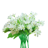 White Lilium Nanum Artificial Flowers - 10 Bunch 6 Heads - Notbrand