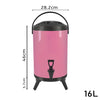 Stainless Steel Milk Tea Barrel With Faucet - Pink - Notbrand
