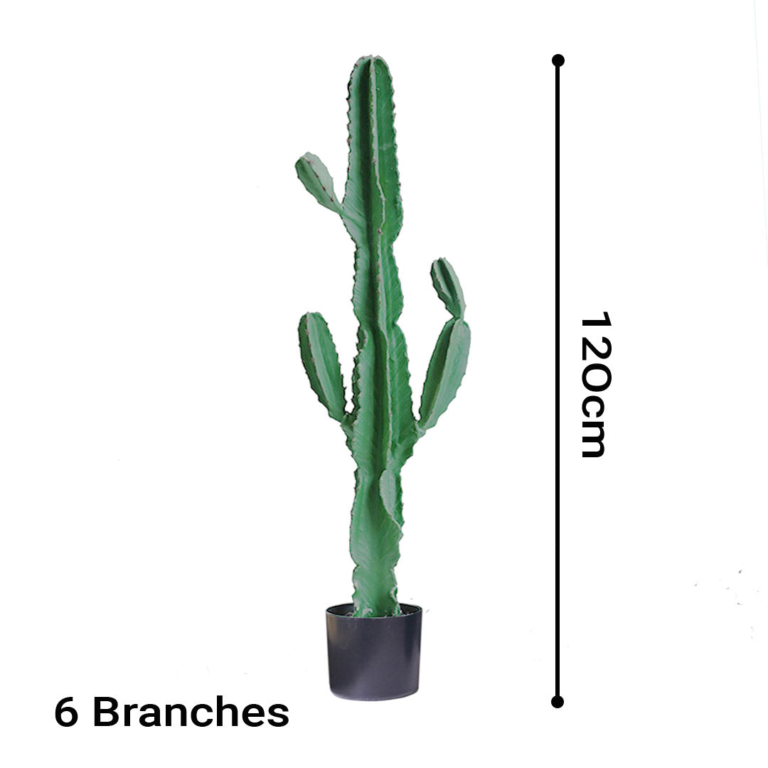 Artificial Indoor Cactus Tree with 6 Heads - 120cm - Notbrand