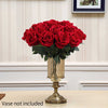 Red Rose Artificial Silk Flower Bouquet - 10Pcs - Notbrand