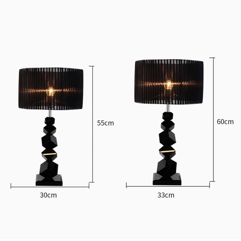 Black Table Lamp With Dark Shade LED - 60cm - Notbrand