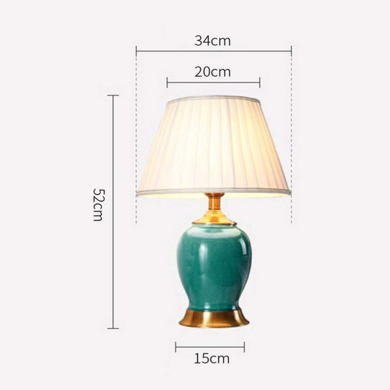 Ceramic Table Lamp - Green - Notbrand