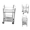 Stainless Steel Square Utility Cart - 2 Tier - Notbrand