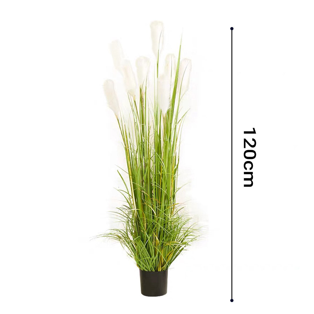 Artificial Indoor Potted Reed Grass Tree - 120cm - Notbrand