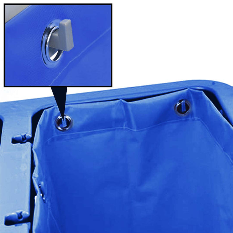 3 Tier Multifunction Janitor Cart & Bag - Blue - Notbrand