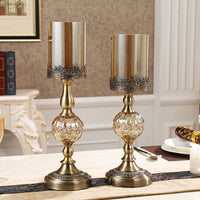 Set of 2 Glass Candle Holder - 42cm & 48cm - Notbrand