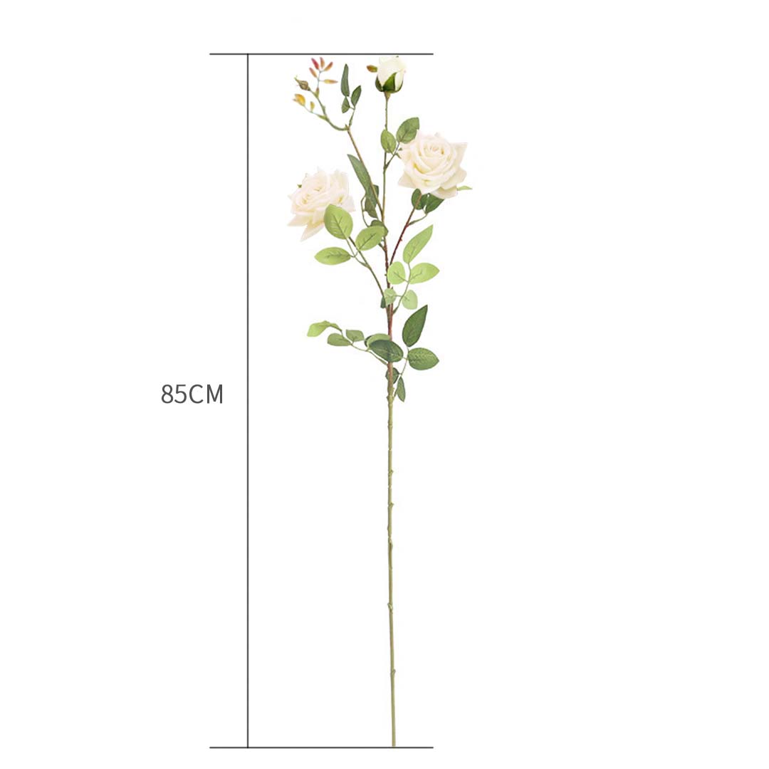 White Artificial Silk Rose Bouquet - 12 Heads - Notbrand